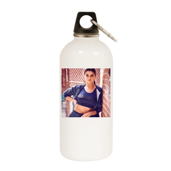 Selena Gomez White Water Bottle With Carabiner