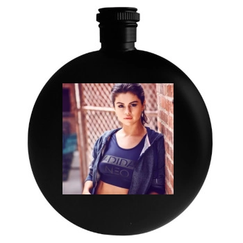 Selena Gomez Round Flask