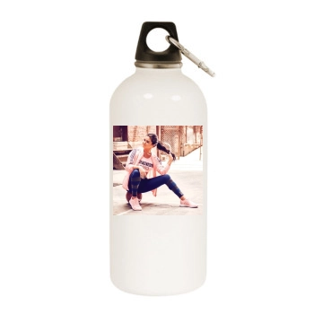 Selena Gomez White Water Bottle With Carabiner