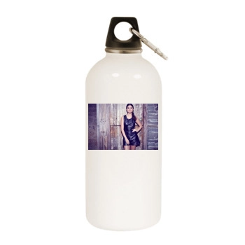 Selena Gomez White Water Bottle With Carabiner