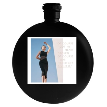 Selena Gomez Round Flask