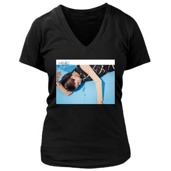 Selena Gomez Women's Deep V-Neck TShirt