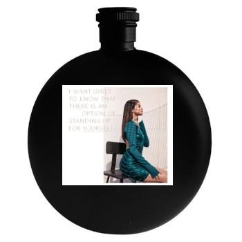 Selena Gomez Round Flask