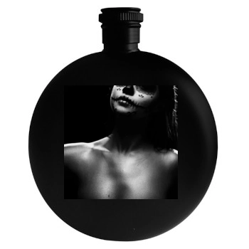 Selena Gomez Round Flask