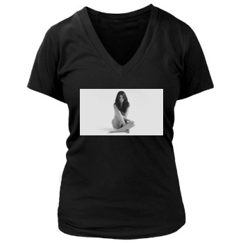 Selena Gomez Women's Deep V-Neck TShirt