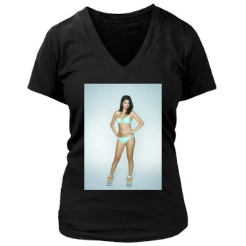 Selena Gomez Women's Deep V-Neck TShirt