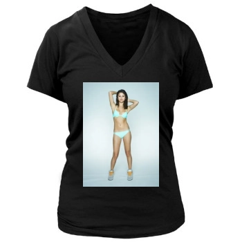 Selena Gomez Women's Deep V-Neck TShirt