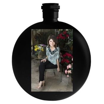 Selena Gomez Round Flask