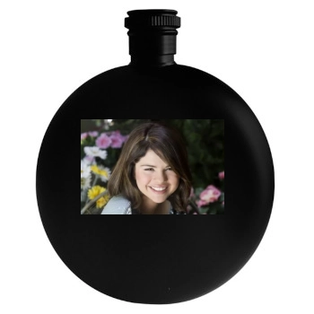 Selena Gomez Round Flask