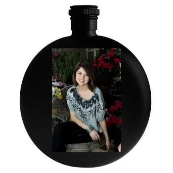 Selena Gomez Round Flask