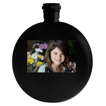 Selena Gomez Round Flask