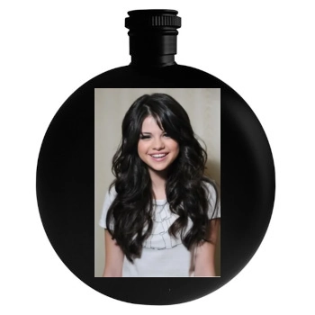 Selena Gomez Round Flask