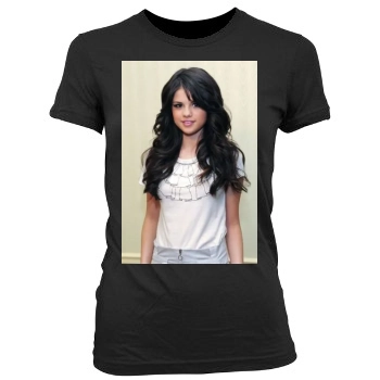 Selena Gomez Women's Junior Cut Crewneck T-Shirt