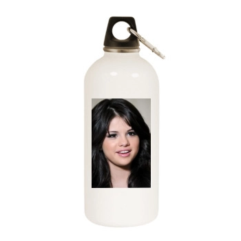 Selena Gomez White Water Bottle With Carabiner