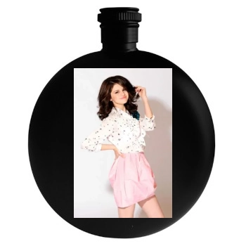 Selena Gomez Round Flask