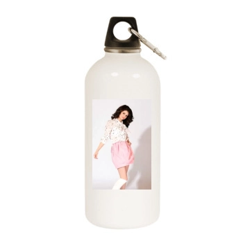 Selena Gomez White Water Bottle With Carabiner