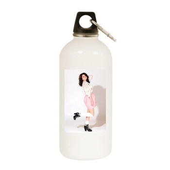 Selena Gomez White Water Bottle With Carabiner