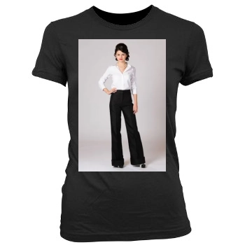 Selena Gomez Women's Junior Cut Crewneck T-Shirt