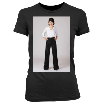 Selena Gomez Women's Junior Cut Crewneck T-Shirt