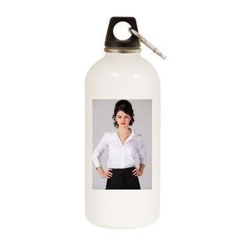 Selena Gomez White Water Bottle With Carabiner