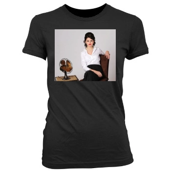 Selena Gomez Women's Junior Cut Crewneck T-Shirt