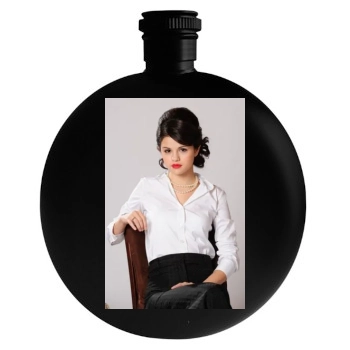 Selena Gomez Round Flask