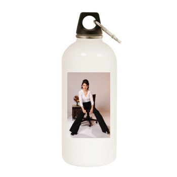 Selena Gomez White Water Bottle With Carabiner