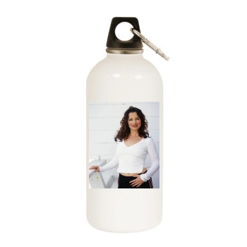 Fran Drescher White Water Bottle With Carabiner