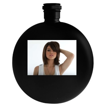 Selena Gomez Round Flask