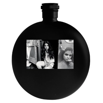 Selena Gomez Round Flask