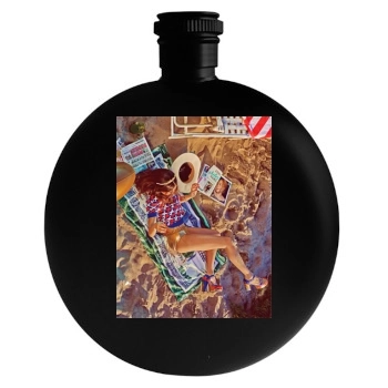 Selena Gomez Round Flask