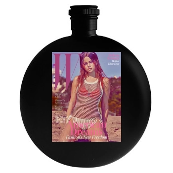 Selena Gomez Round Flask