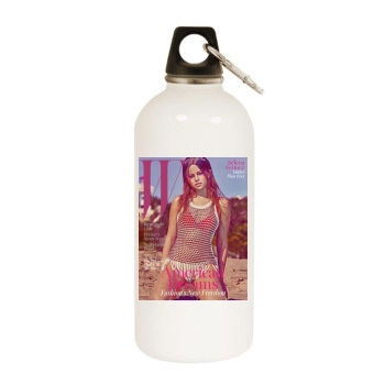 Selena Gomez White Water Bottle With Carabiner