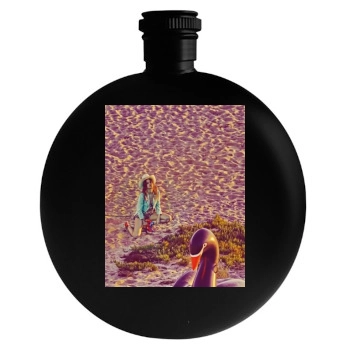 Selena Gomez Round Flask