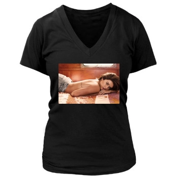 Selena Gomez Women's Deep V-Neck TShirt