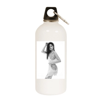 Selena Gomez White Water Bottle With Carabiner