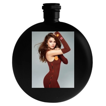 Selena Gomez Round Flask