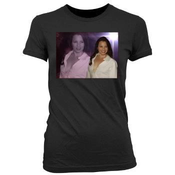 Fran Drescher Women's Junior Cut Crewneck T-Shirt