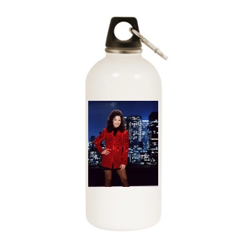 Fran Drescher White Water Bottle With Carabiner