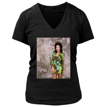 Fran Drescher Women's Deep V-Neck TShirt