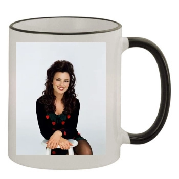 Fran Drescher 11oz Colored Rim & Handle Mug