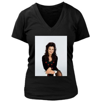 Fran Drescher Women's Deep V-Neck TShirt