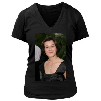 Franka Potente Women's Deep V-Neck TShirt