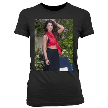 Shenae Grimes Women's Junior Cut Crewneck T-Shirt