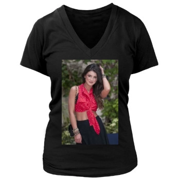 Shenae Grimes Women's Deep V-Neck TShirt