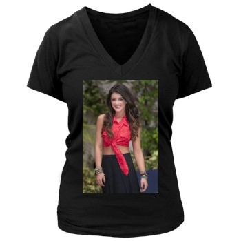 Shenae Grimes Women's Deep V-Neck TShirt