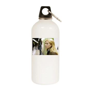 Franka Potente White Water Bottle With Carabiner