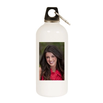 Shenae Grimes White Water Bottle With Carabiner