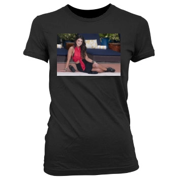 Shenae Grimes Women's Junior Cut Crewneck T-Shirt