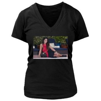 Shenae Grimes Women's Deep V-Neck TShirt